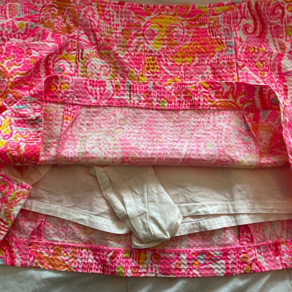 Lilly Pulitzer Skort "Pink Pout More Kinis" Size 10 - Picture 3 of 3